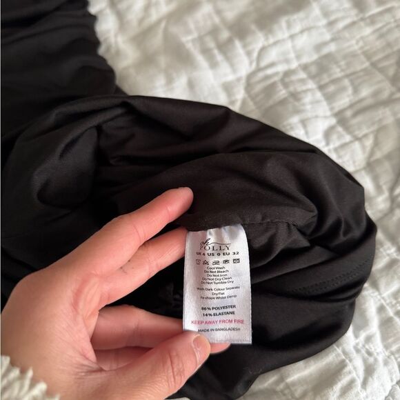 oh polly lace up criss cross back size 0 black - Picture 11 of 16